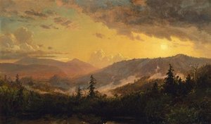 Sunset After A Storm In The Catskill Mountains — Jasper Francis Cropsey, Hudson River School