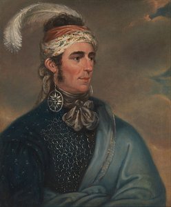 Portrait Of Major John Norton As Mohawk Chief Teyoninhokarawen — Mather Brown, Neoclassical