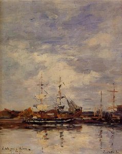 Deauville Harbor — Eugène Louis Boudin