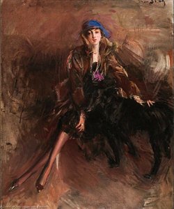 Signora Con Levriero Nero — Giovanni Boldini