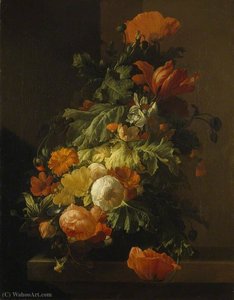 A Vase Of Flowers — Elias Van Den Broeck