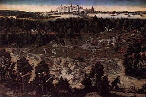 Hunt In Honour Of Charles V At The Castle Of Torgau 1 — Lucas Cranach The Elder, Mannerism