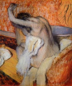 After The Bath (woman Drying Herself) — Edgar Degas, Impressionism