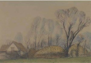 Farmyard In Winter — Sir George Clausen