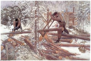 Le_adores En El Bosque — Carl Larsson