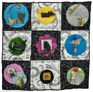 Cat Pins — Dorris Jane Mcmanis, Folk Craft Art