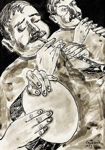 Making Merry - Playing The Zurna And Dhol — Martiros Sarian