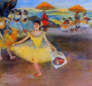 Dancer With A Bouquet Bowing — Edgar Degas, Impressionism