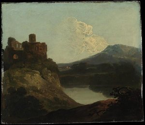 Welsh Landscape With A Ruined Castle By A Lake — Richard Wilson