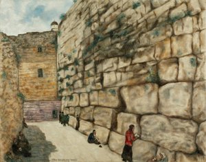 The Wailing Wall — Marc Chagall, Expressionism