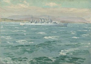 Hms 'norfolk' At Scapa Flow — Stephen Bone