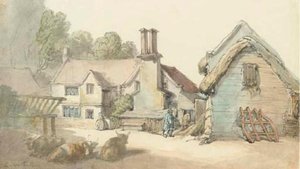 View Of Cottage And Barnyard — Thomas Rowlandson