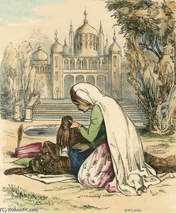Beauty Discovering The Beast In The Garden — John Callcott Horsley