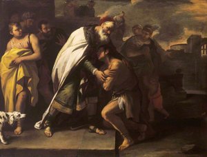 The Parable Of The Prodigal Son Received Home By His Father — Luca Giordano