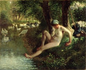 The Bather — Jean-françois Millet, Contemporary Realism