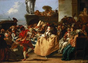 The Minuet Or Carnival Scene — Giovanni Domenico Tiepolo