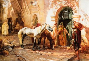 Scene In Morocco — Frederick Arthur Bridgman, Academic Realism