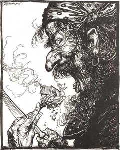 Mother Goose. A Little Nothing Woman — Arthur Rackham