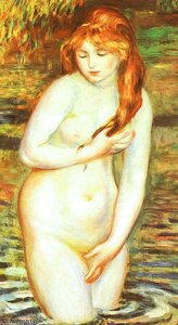 The Bather, Oil On Canvas. — Pierre-auguste Renoir