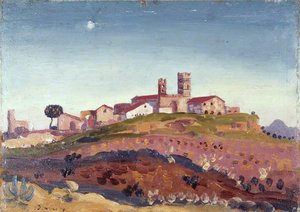 The Cathedral At Elne — James Dickson Innes, Post-impressionism