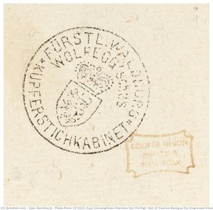 Plate From 12 Stick Zum Verzaighnen Stechen Ver Fertigt (set Of Twelve Designs For Engraved Vessels) — Zan, Bernhard