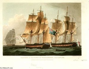 Hms Sirius Vs Furie — Thomas Whitcombe, Historical Illustration