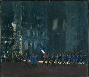 Blue Devils On Fifth Avenue — George Benjamin Luks