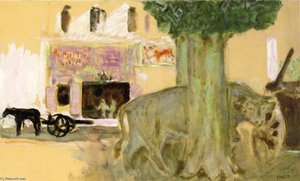 Cow Behind A Tree — Pierre Bonnard