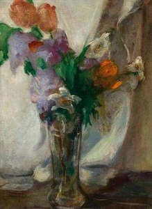 Vase With Flowers — Theophrastos Triantafyllidis, Impressionism