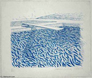 Lithographic Water Made Of Lines And Crayon — David Hockney