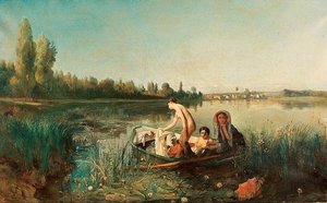 Le Bain Des Canotières — Francois Auguste Biard