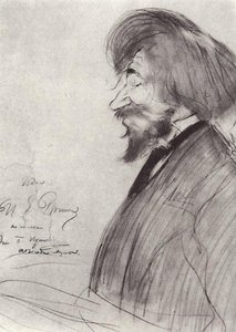 Portrait Of Ilya Repin — Boris Mikhailovich Kustodiev, Realism