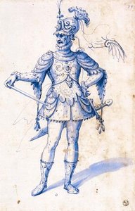 Costume Drawing For A Knight — Giuseppe Arcimboldo