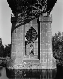 Support Piers For The Huey P. Long Bridge; From East Bank Levee In Elmwood — Richard Sexton, Contemporary Photography
