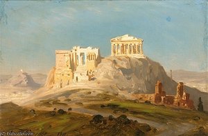 View Of The Akropolis, Athens — Ernst Carl Eugen Koerner