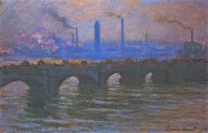 Waterloo Bridge, Overcast Weather — Claude Monet, Impressionism