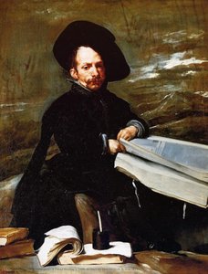 A Dwarf Holding A Tome On His Lap (don Diego De Acedo, El Primo) — Diego Velázquez, Baroque