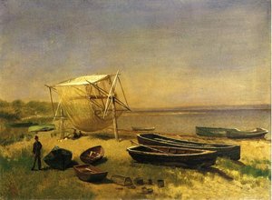 Fishing Station, Watch Hill — Albert Bierstadt, Romanticism