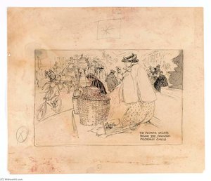 The Flower Sellers Round The Fountain — Haydon Jones