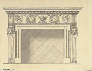 Design For A Chimney-piece For Simon Harcourt — James Stuart Park