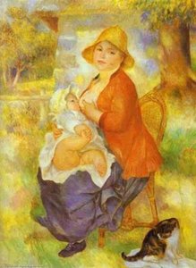 Mother Nursing Her Child (aline And Pierre) — Pierre-auguste Renoir, Impressionism