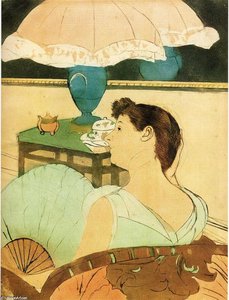 The Lamp — Mary Stevenson Cassatt, Impressionism