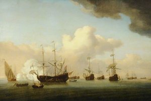 The Four Days Battle, 1666 — Willem Van De Velde The Elder, Dutch Golden Age