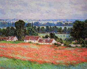 Poppy Field At Giverny — Claude Monet