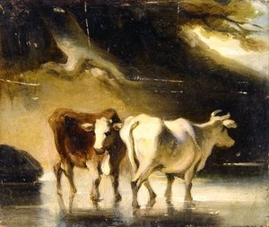 Two Cows — George Chinnery