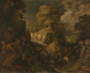 Elijah Fed By The Ravens, Roelant Savery (workshop Of), 1634 — Roelant Savery, Baroque