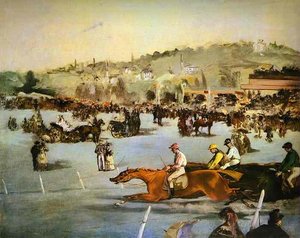 Racecourse In The Bois De Boulogne — Édouard Manet