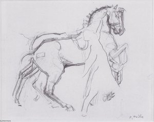 Cavalryman Striding A Horse — Ferdinand Hodler
