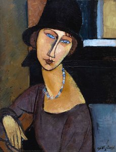 Jeanne Hebuterne With Hat And Necklace — Amedeo Clemente Modigliani