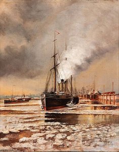 Port Scene — Lef Feliksovich Lagorio